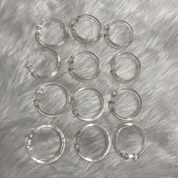 Clear Plastic Shower Curtain Hooks - Picture 3 of 3